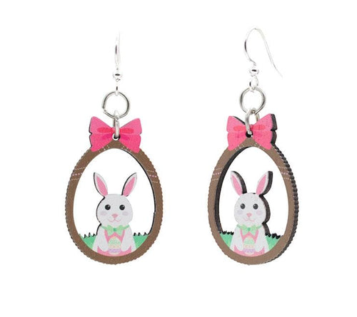 Load image into Gallery viewer, Easter Bunny Earrings #1642
