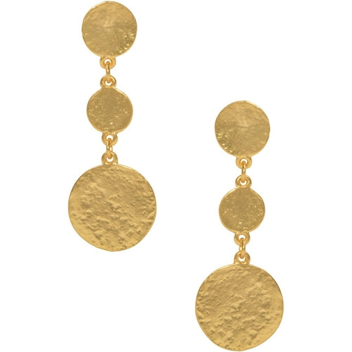 Coin linear drop earrings