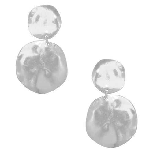 Load image into Gallery viewer, Double disc drop earrings
