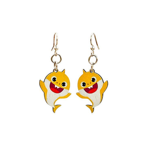 Load image into Gallery viewer, Toddler Shark Earrings #T034
