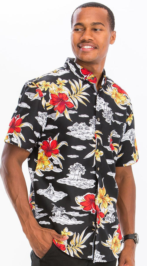 Load image into Gallery viewer, HAWAIIAN BUTTON DOWN SHIRT
