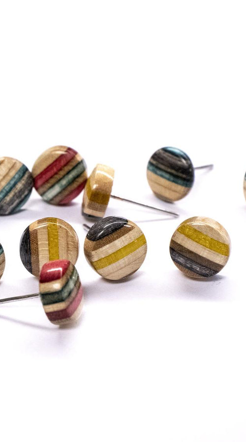 Load image into Gallery viewer, Recycled Skateboards earrings
