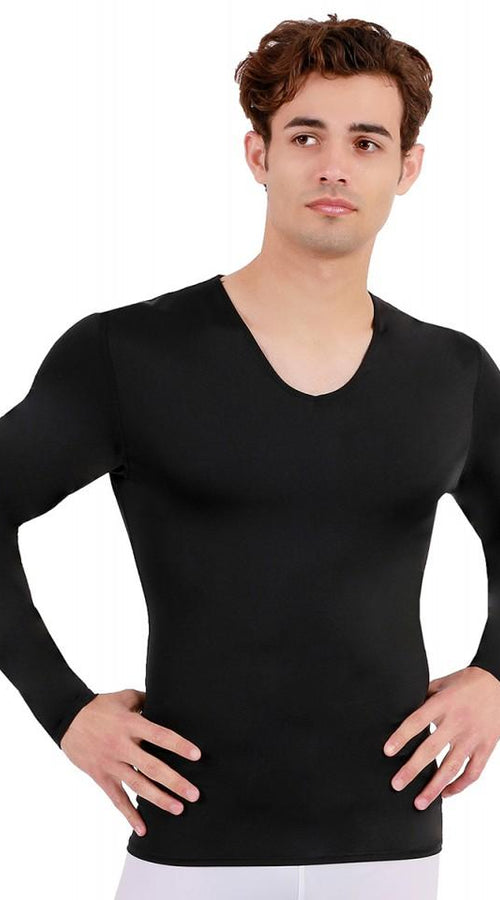 Load image into Gallery viewer, i.s.pro usa long sleeve active wear medium compression v-neck -
