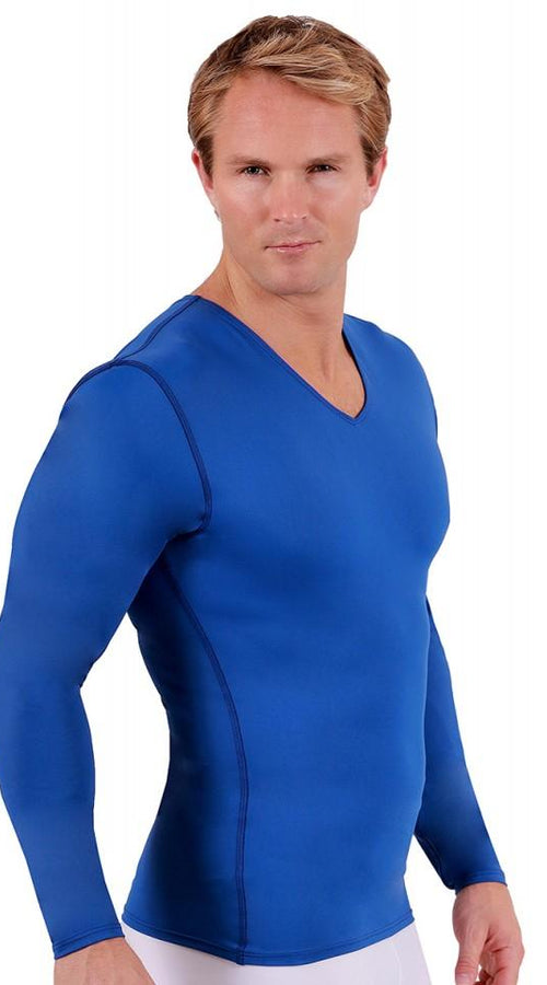 Load image into Gallery viewer, i.s.pro usa long sleeve active wear medium compression v-neck -
