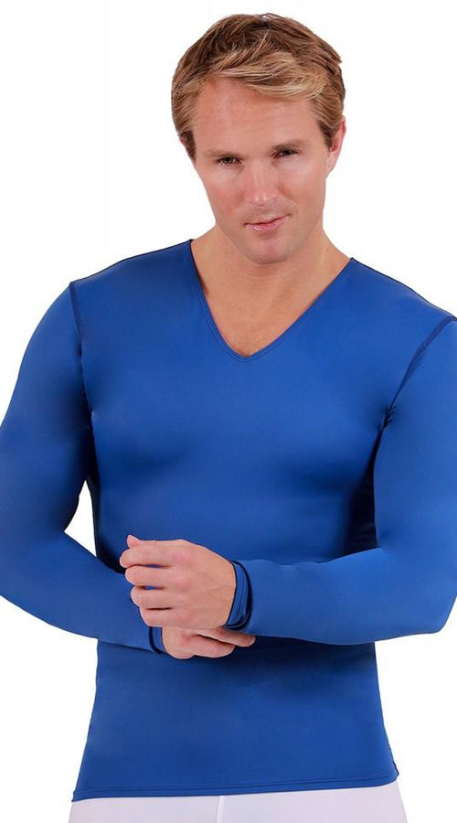 Load image into Gallery viewer, i.s.pro usa long sleeve active wear medium compression v-neck -
