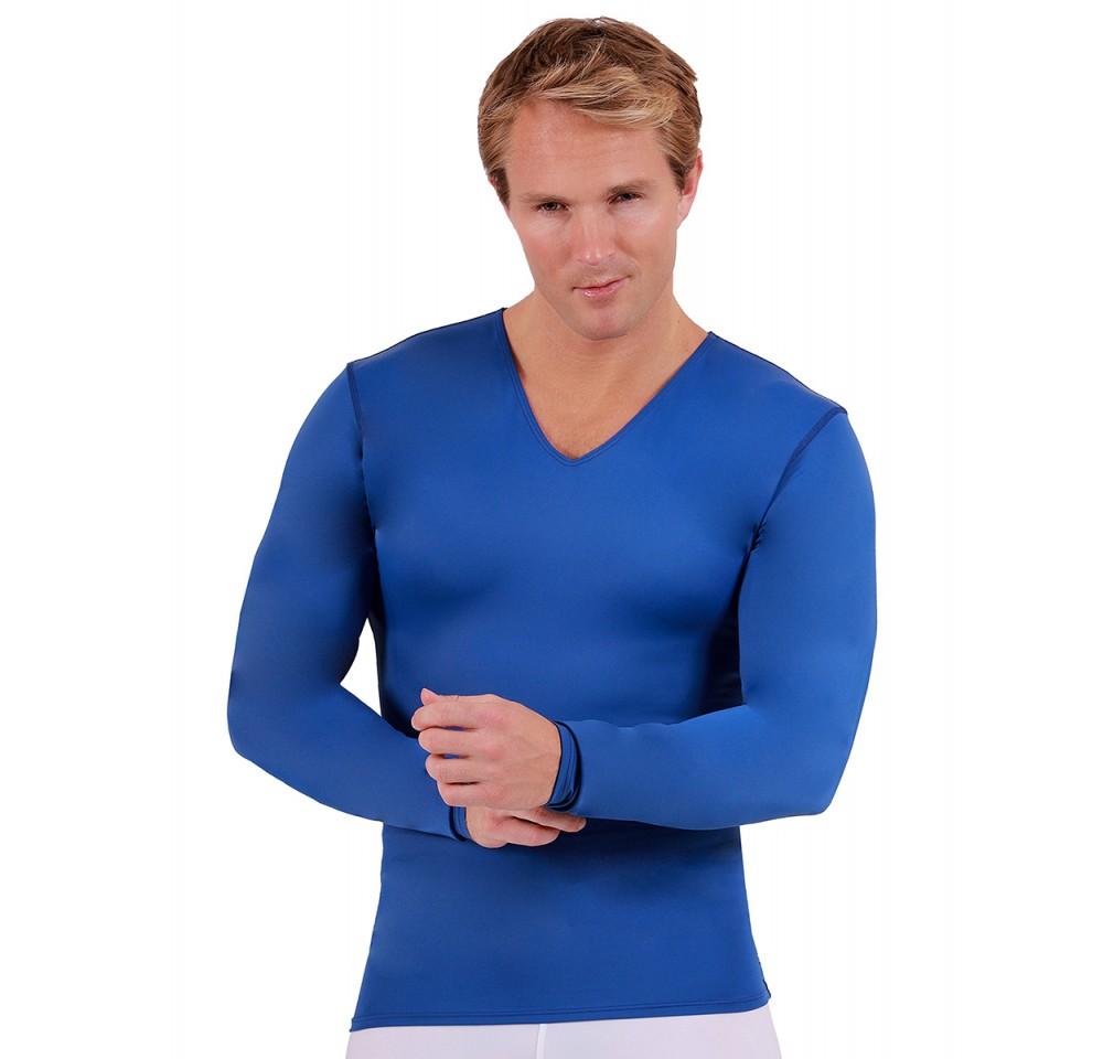 i.s.pro usa long sleeve active wear medium compression v-neck -