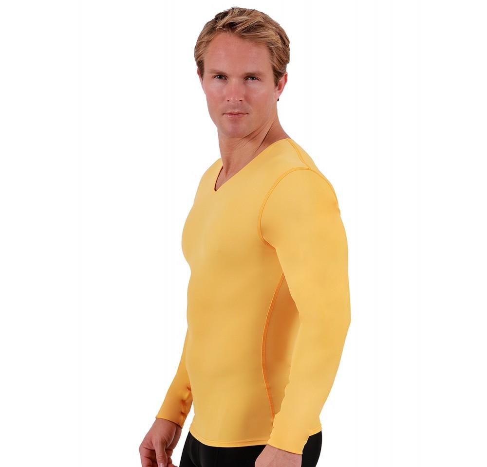 i.s.pro usa long sleeve active wear medium compression v-neck -