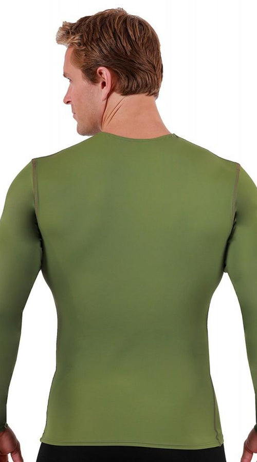 Load image into Gallery viewer, i.s.pro usa long sleeve active wear medium compression v-neck -
