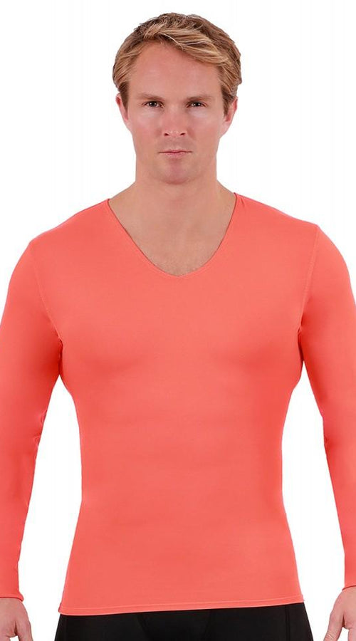 Load image into Gallery viewer, i.s.pro usa long sleeve active wear medium compression v-neck -
