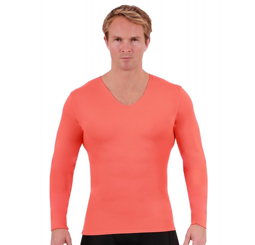 i.s.pro usa long sleeve active wear medium compression v-neck -