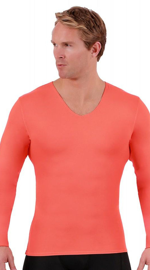 Load image into Gallery viewer, i.s.pro usa long sleeve active wear medium compression v-neck -
