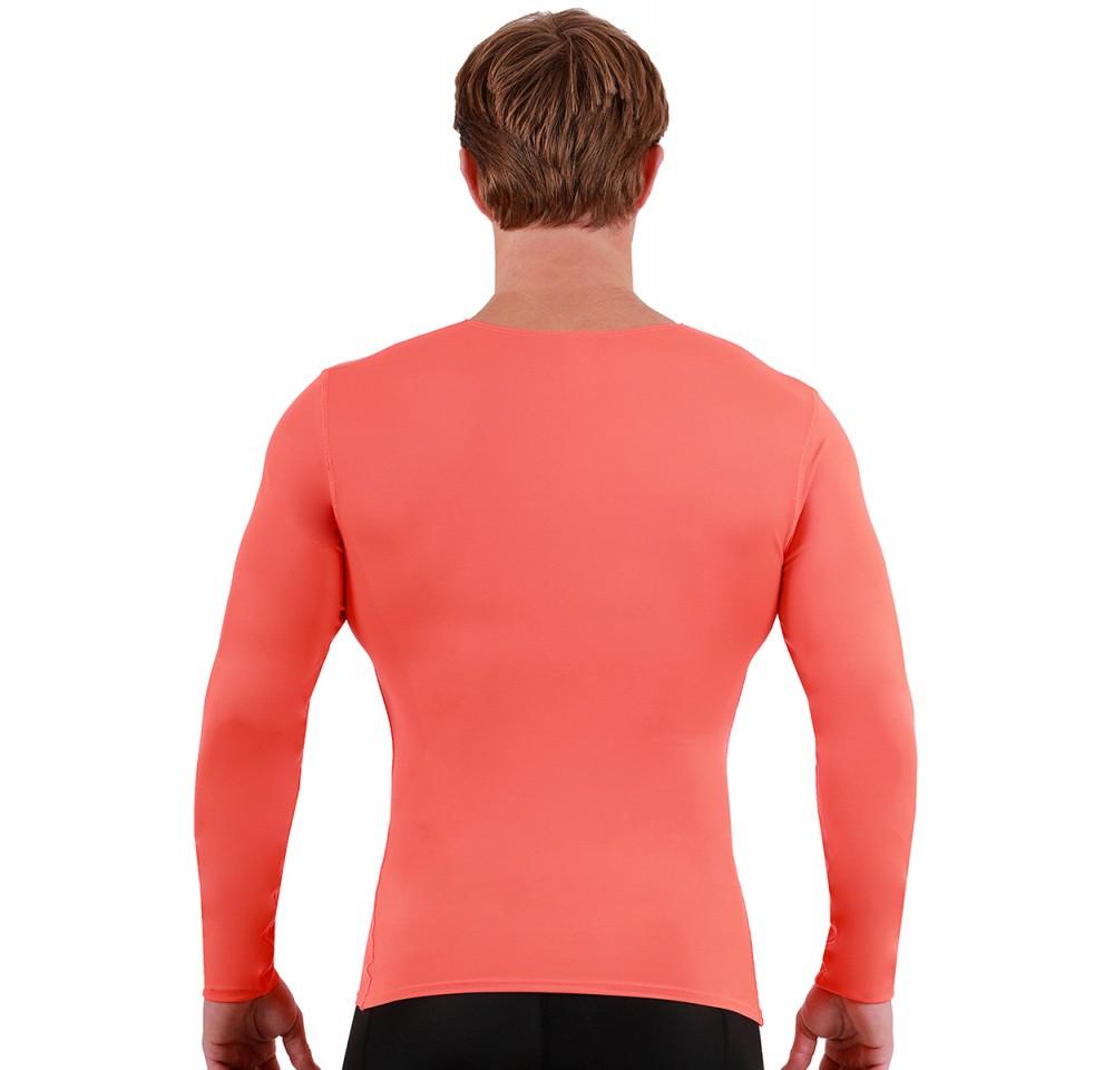 i.s.pro usa long sleeve active wear medium compression v-neck -