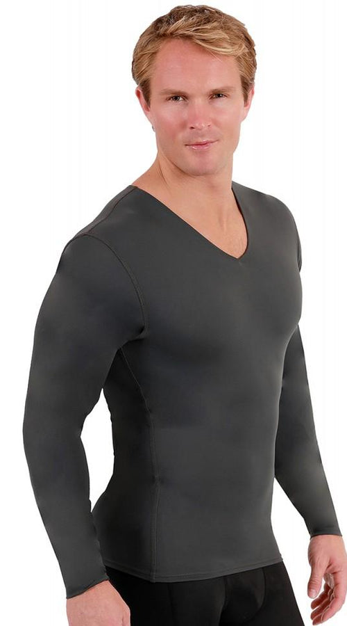 Load image into Gallery viewer, i.s.pro usa long sleeve active wear medium compression v-neck -
