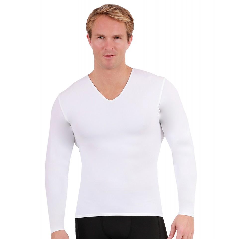 i.s.pro usa long sleeve active wear medium compression v-neck -