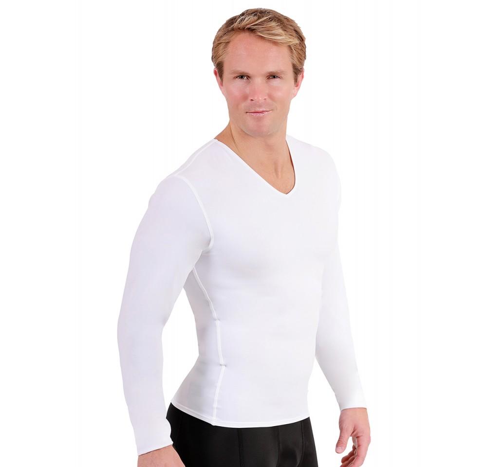 i.s.pro usa long sleeve active wear medium compression v-neck -