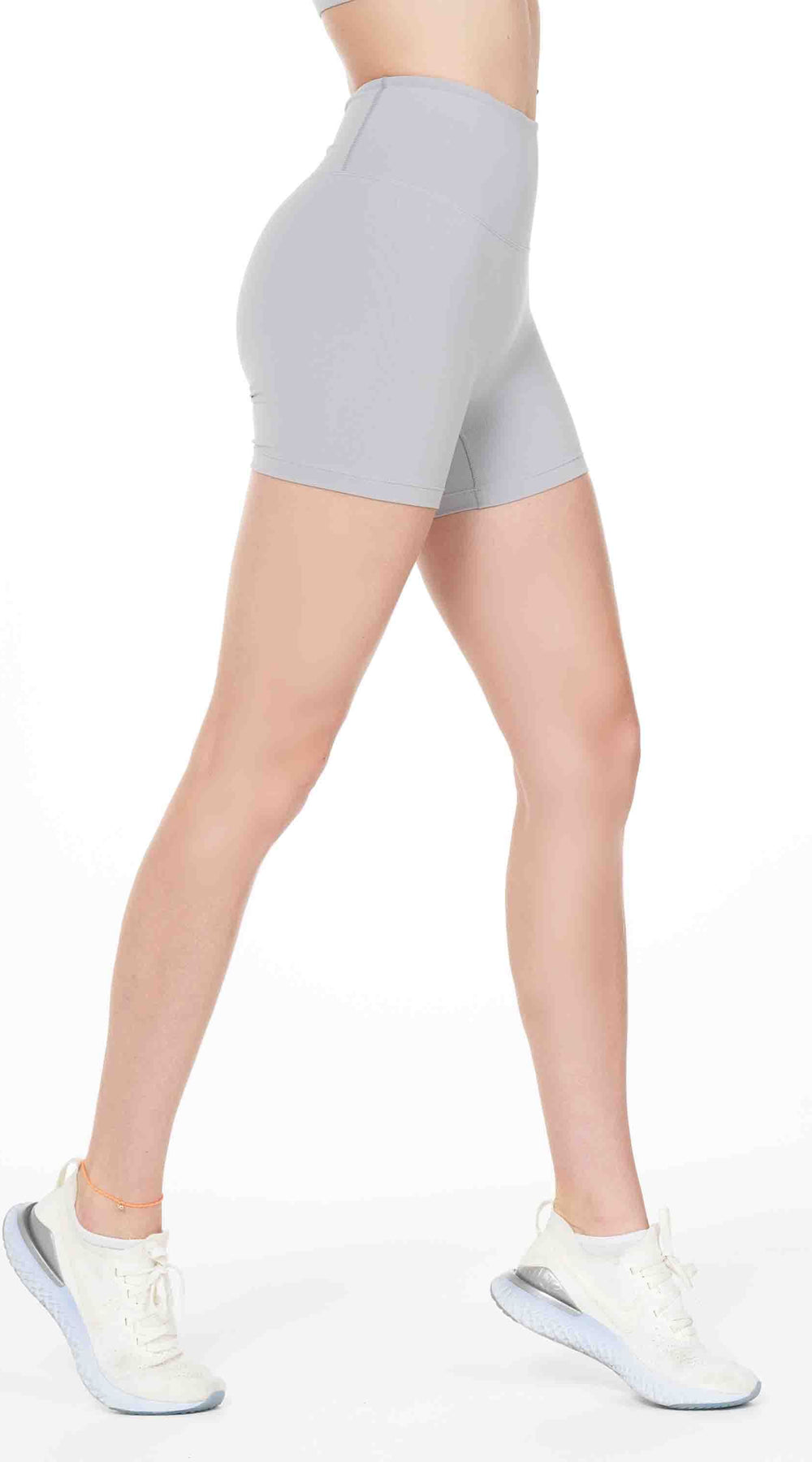 hybrid cloudlux shorts high waist (tight) - stone grey