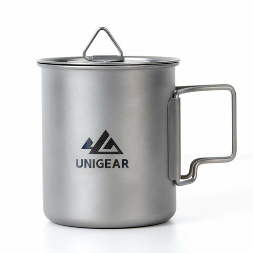 Load image into Gallery viewer, 100% titanium camping cup 450ml sliver
