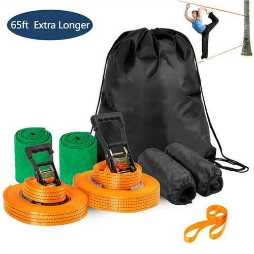 Load image into Gallery viewer, 65 feet arm trainer balance rope equipment slackline kit for kids
