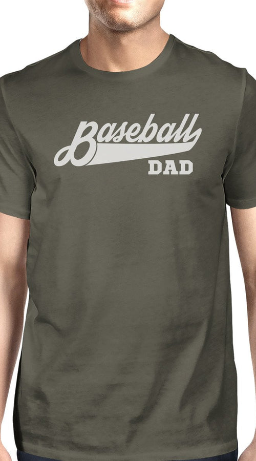 Load image into Gallery viewer, baseball dad men&#39;s dark gray cotton shirt funny
