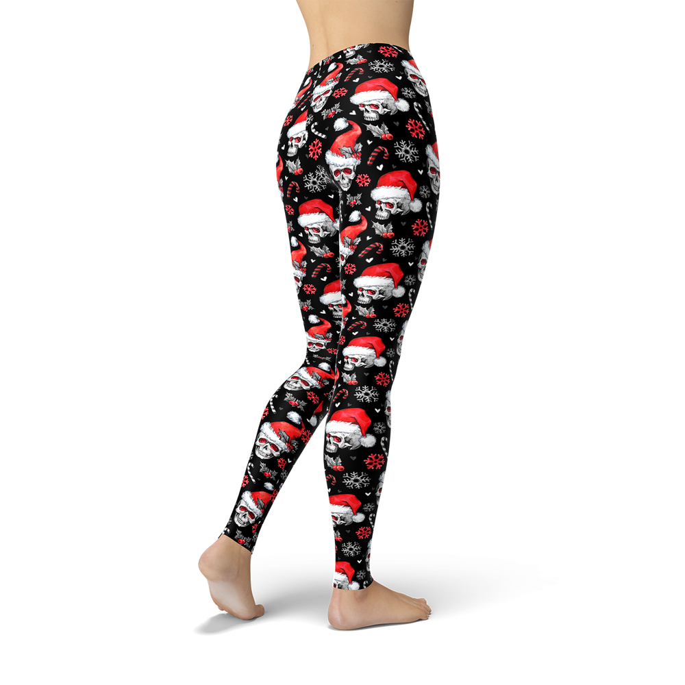 jean holiday skulls leggings