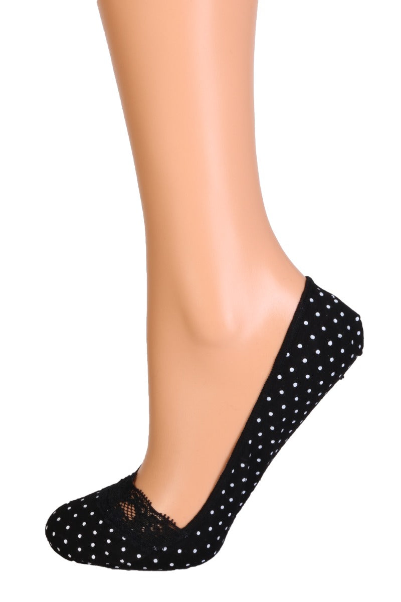 pois black footies with dots